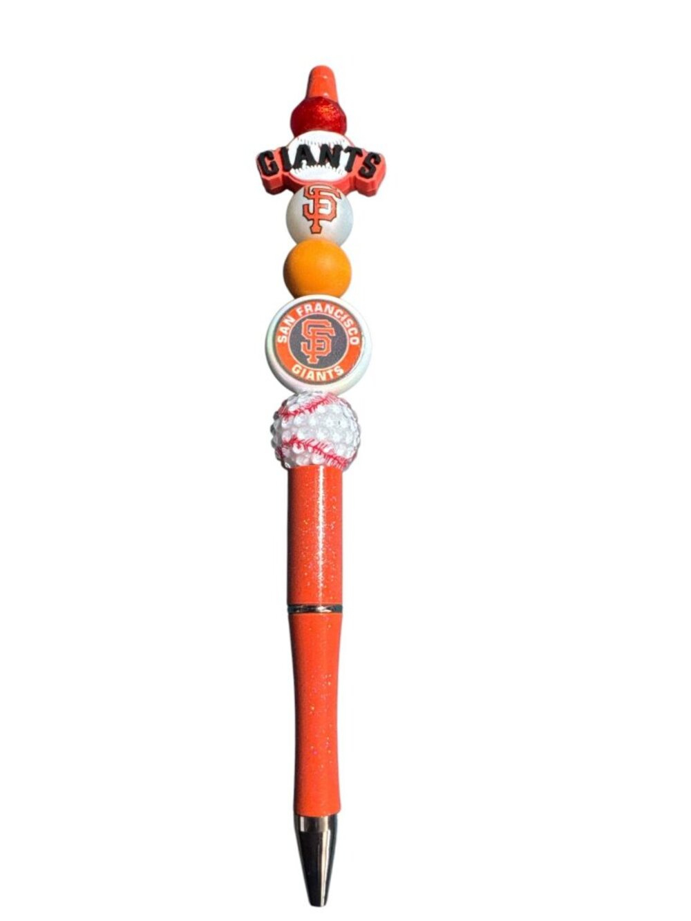 San Francisco Giants Baseball-Themed Decorative Pen With Glitter Finish Team Log